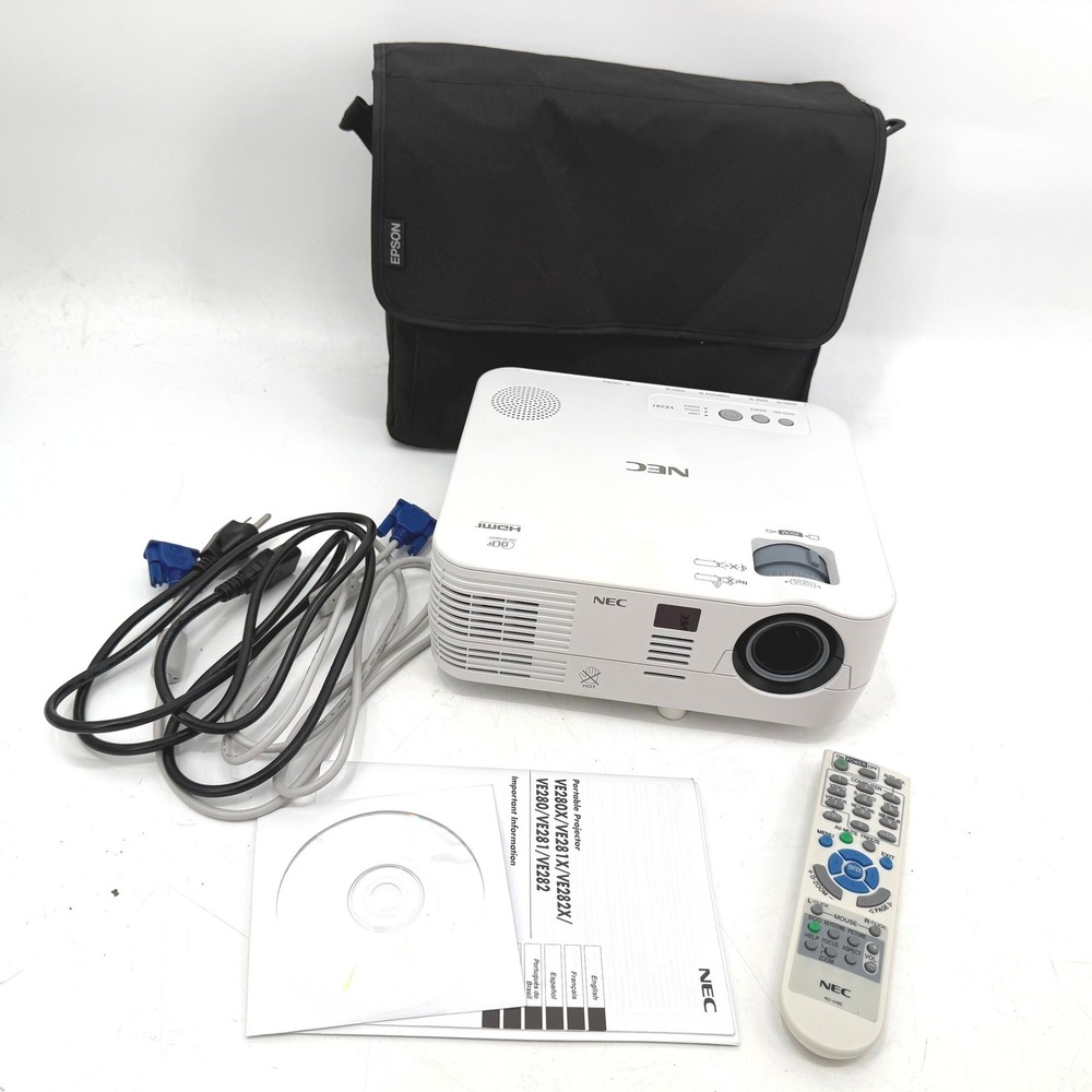 NEC DLP Projector VE281 VE281 2800 Lumens Portable w/Remote & Travel BagBag